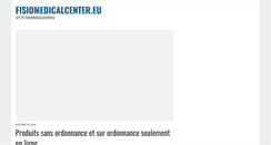 Desktop Screenshot of fisiomedicalcenter.eu